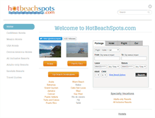 Tablet Screenshot of hotbeachspots.com